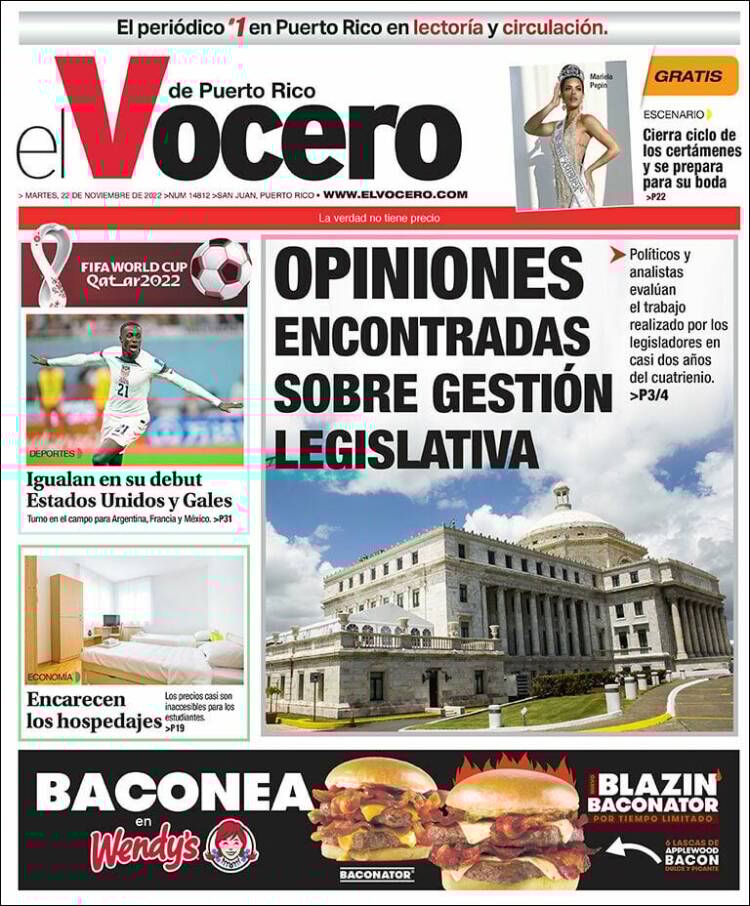 Portada de Vocero (Puerto Rico)