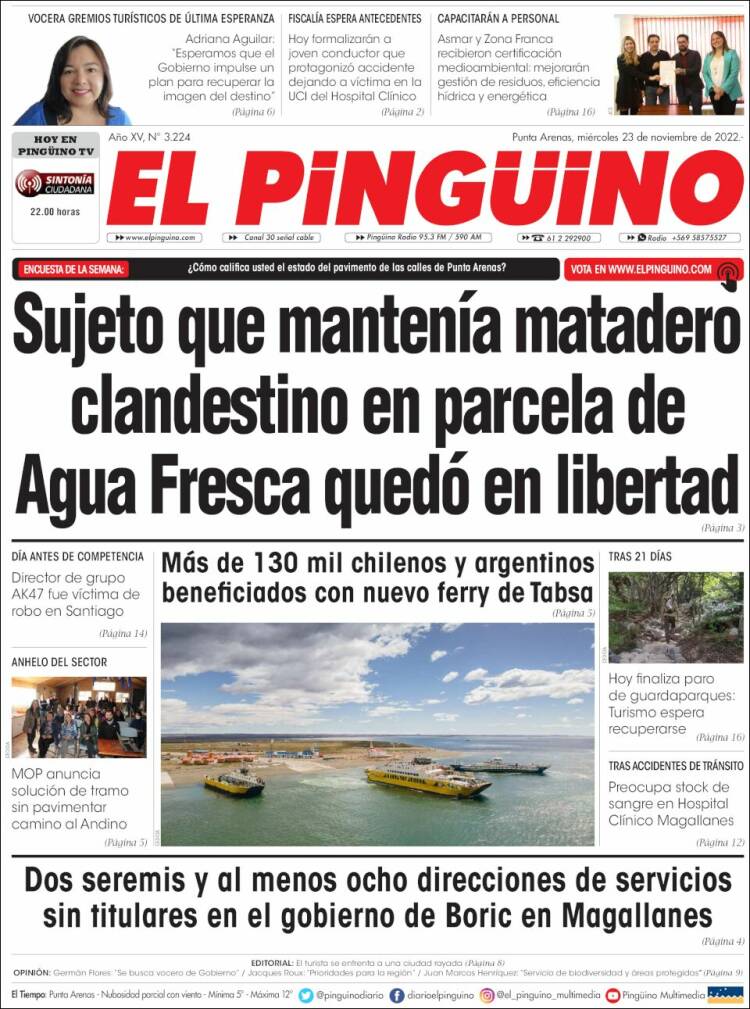 Portada de El Pingüino (Chile)