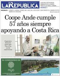 Portada de La República (Costa Rica)