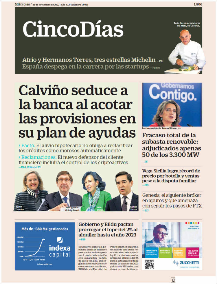Portada de Cinco Días (Espa&ntilde;a)