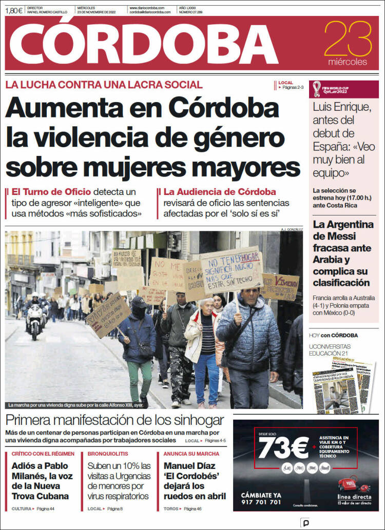 Portada de Diario de Córdoba (España)