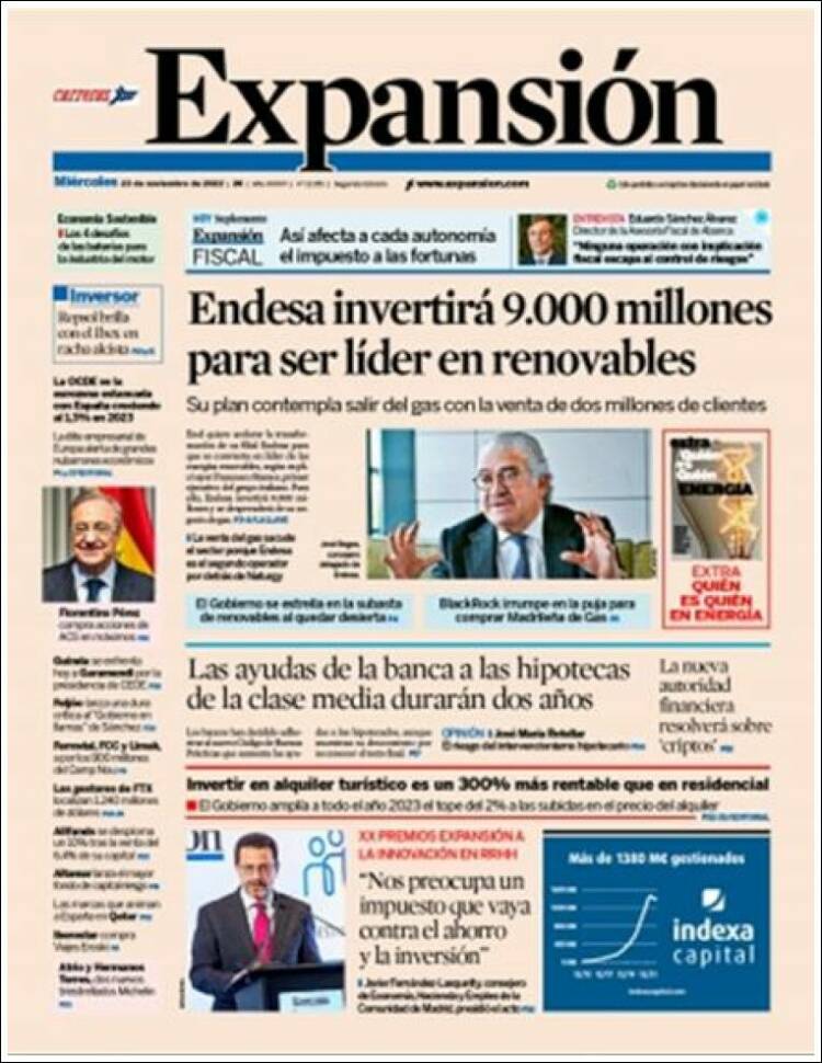 Portada de Expansión (Espagne)