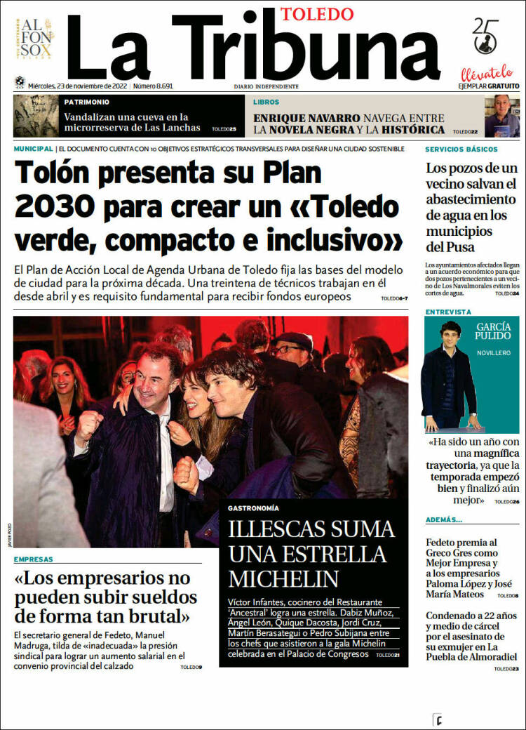 Portada de La Tribuna de Toledo (España)