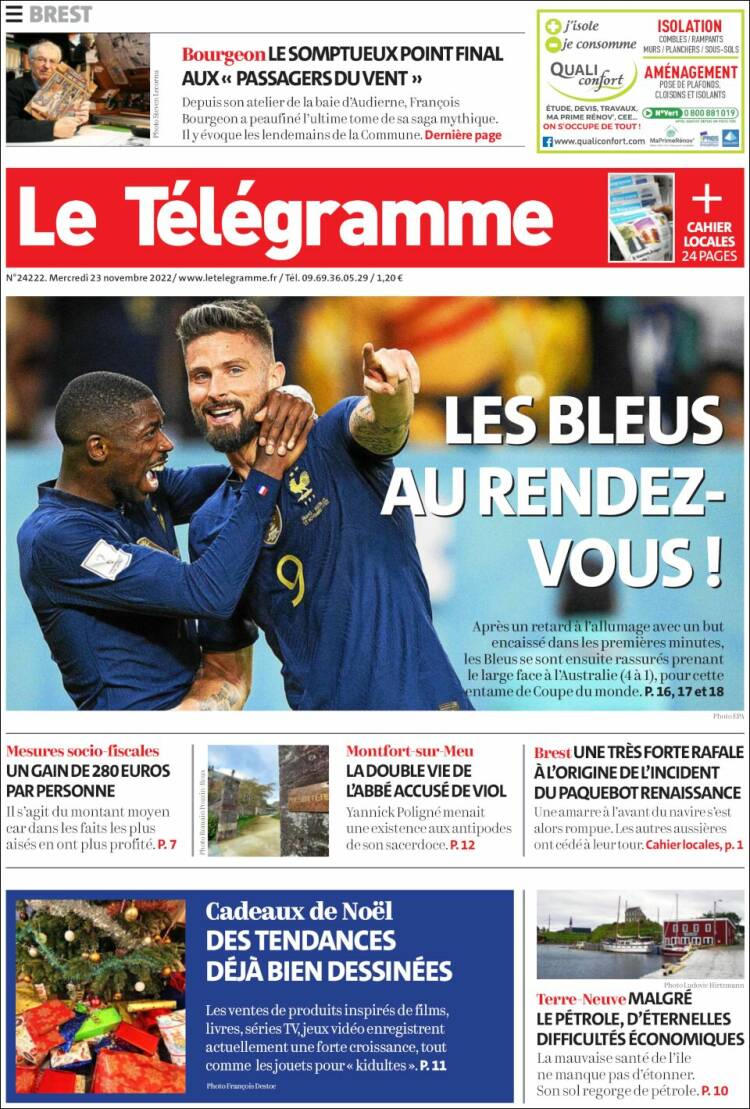 Portada de Télégramme (France)