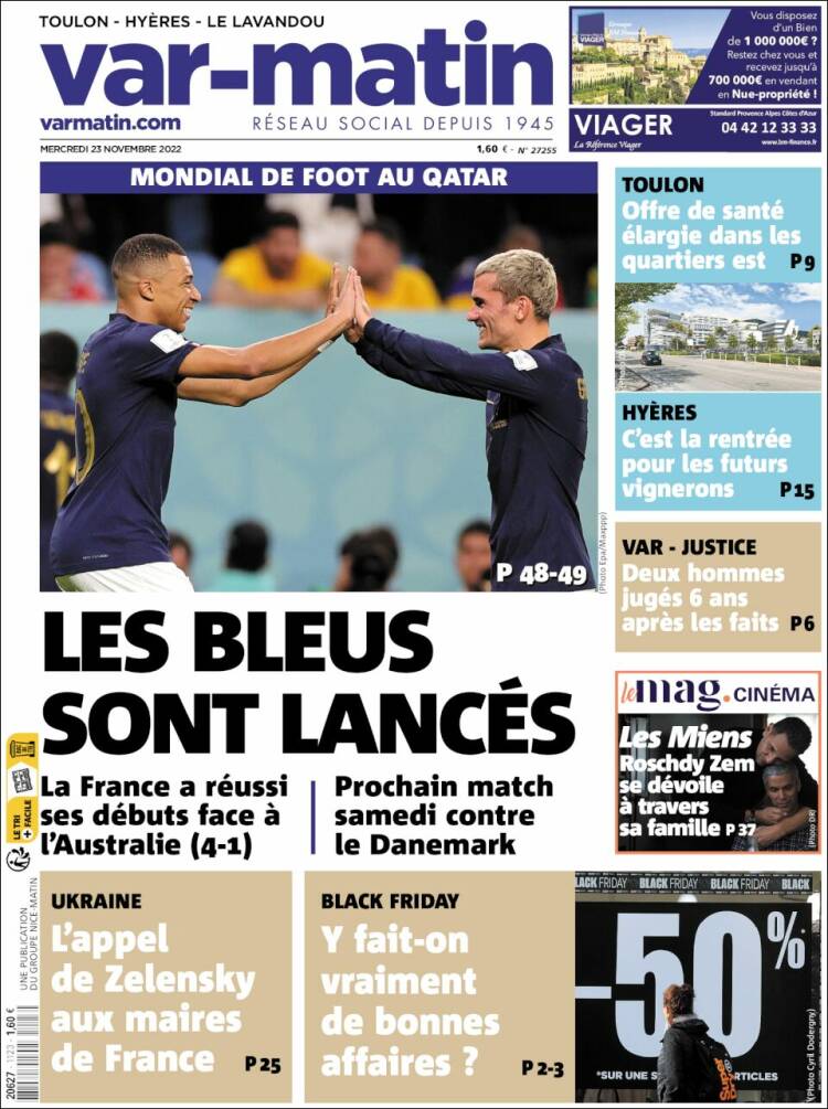 Portada de Var-Matin (France)