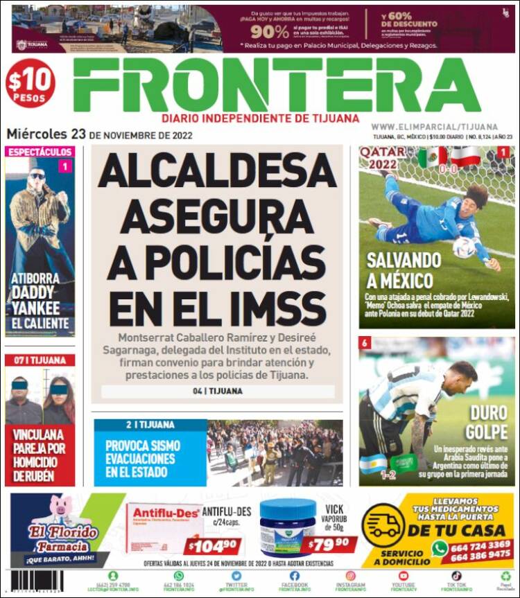 Portada de Frontera (México)