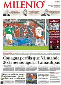 Portada de Milenio de Monterrey (México)