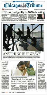 Portada de Chicago Tribune (USA)