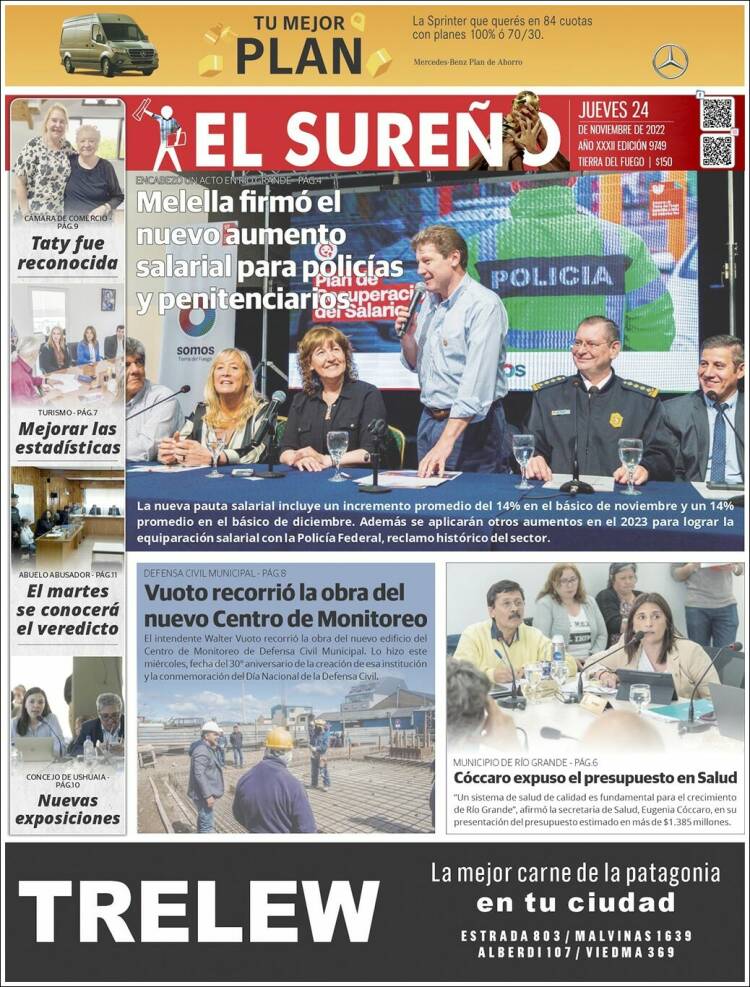 Portada de Diario El Sureño (Argentine)