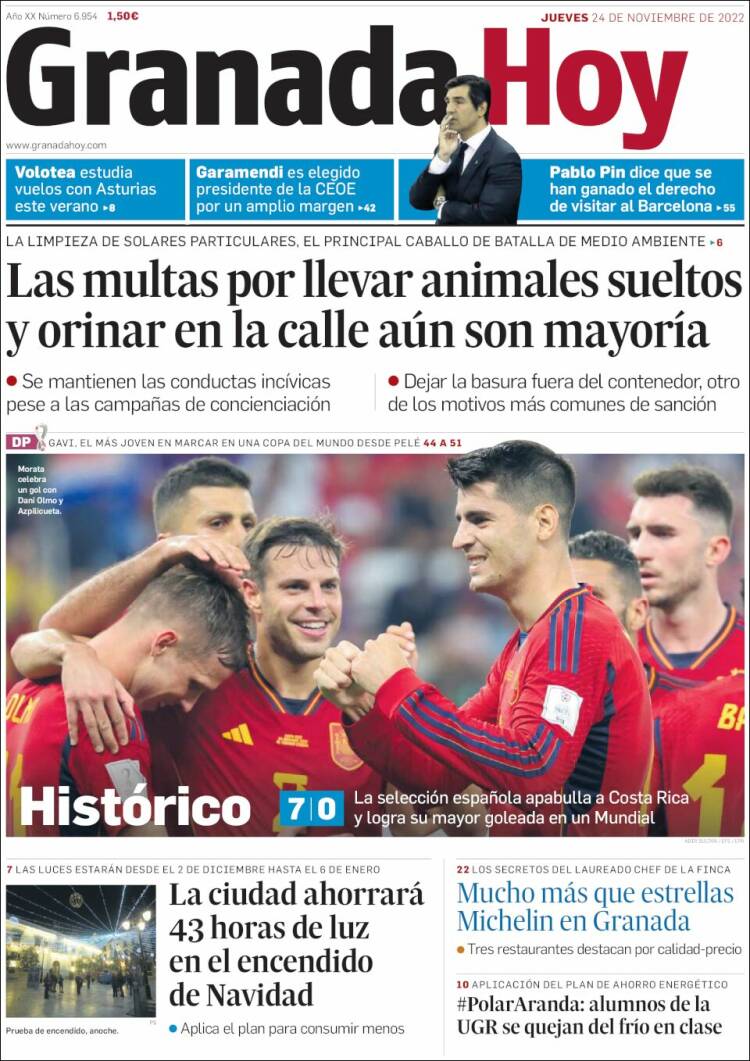 Portada de Granada Hoy (España)