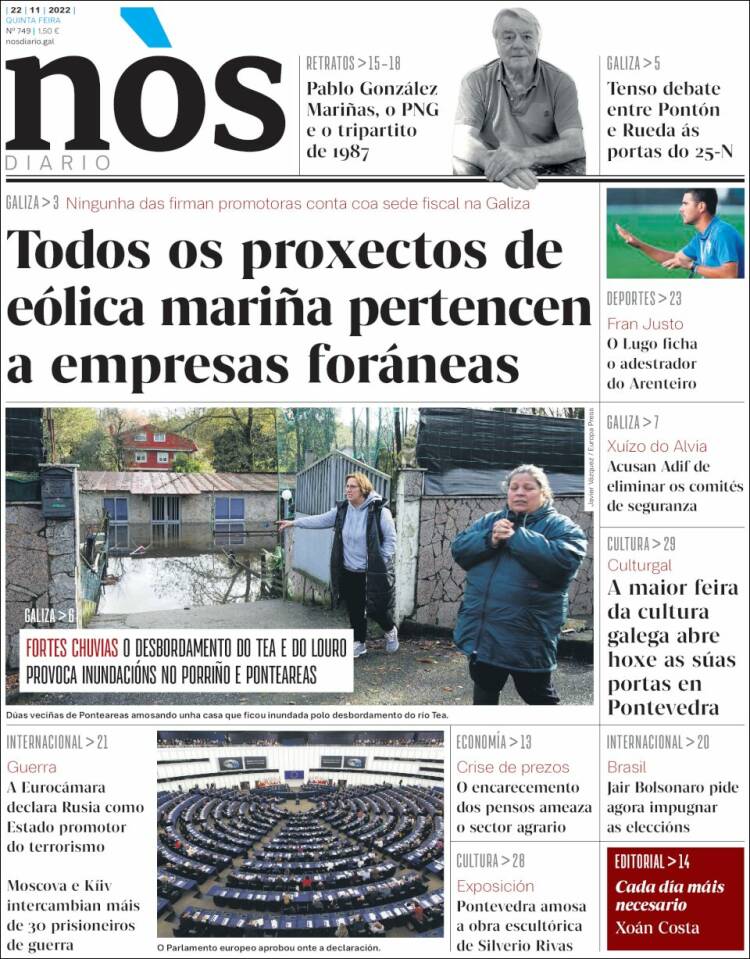 Portada de Nòs Diario (España)