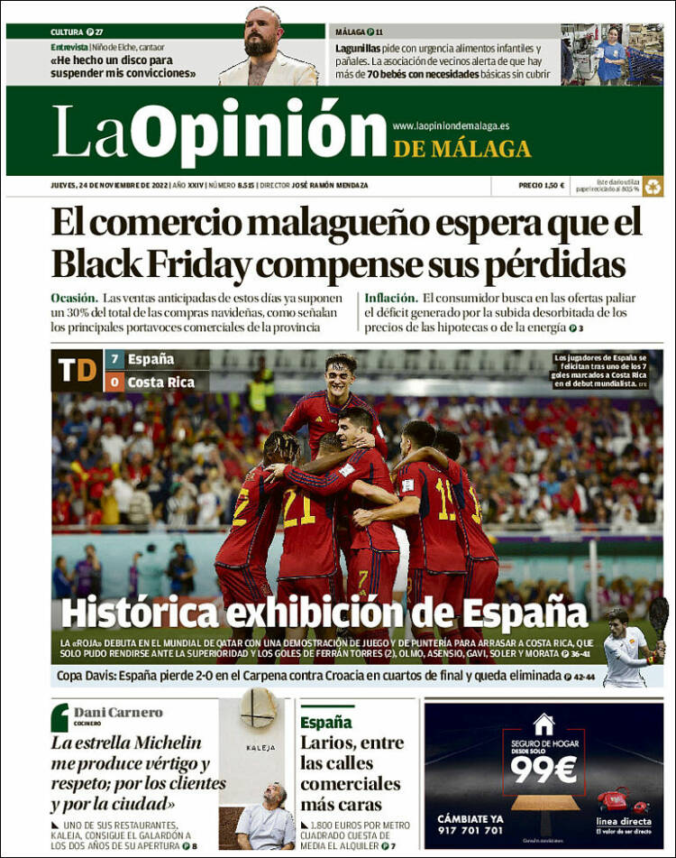 Portada de La Opinión de Málaga (Spain)