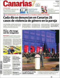 Portada de Canarias 7 (España)