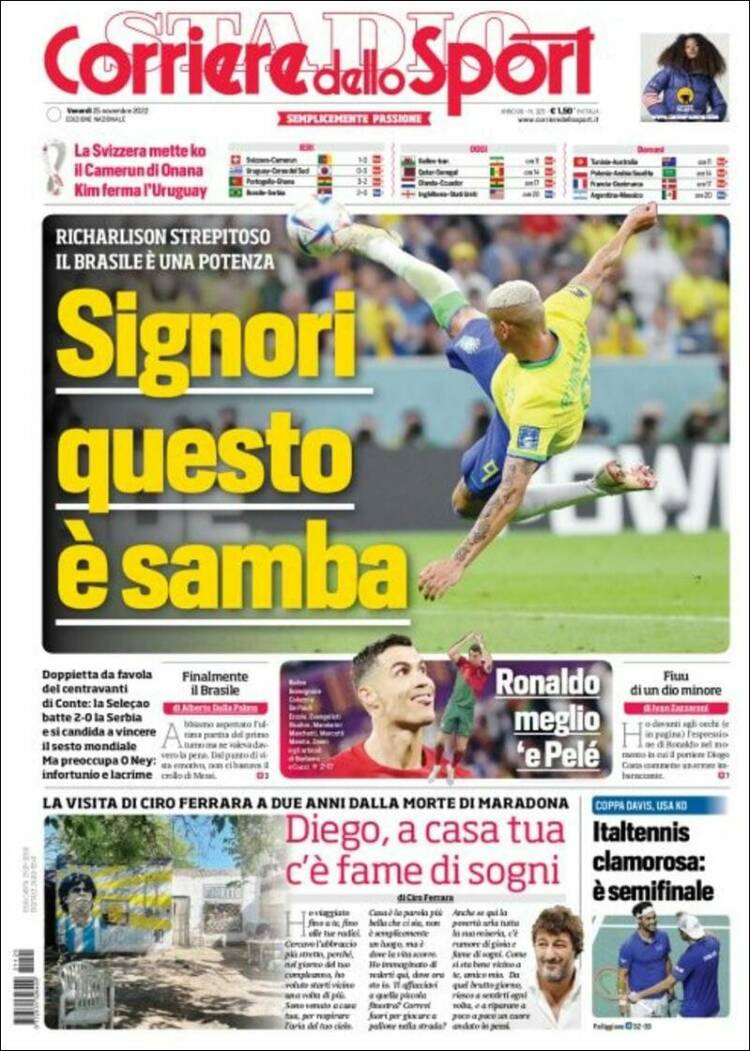 Portada de Corriere dello Sport (Italia)