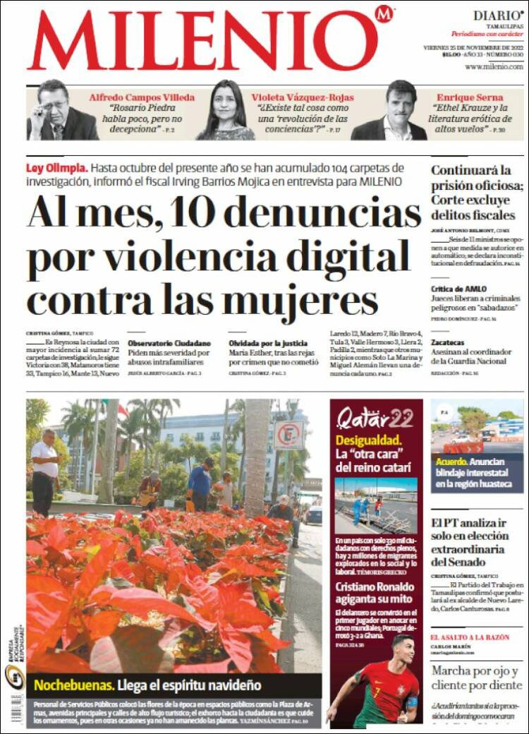 Portada de Milenio - Tamaulipas (M&eacute;xico)