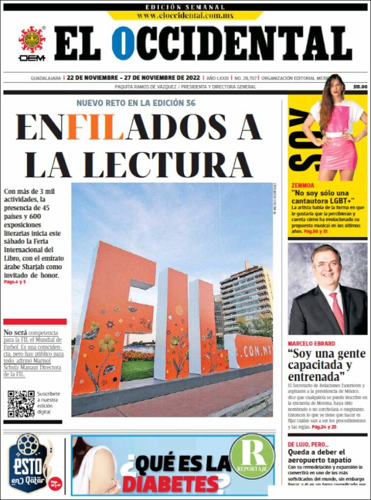 Portada de El Occidental (M&eacute;xico)