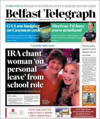 Portada de Belfast Telegraph (Reino Unido)