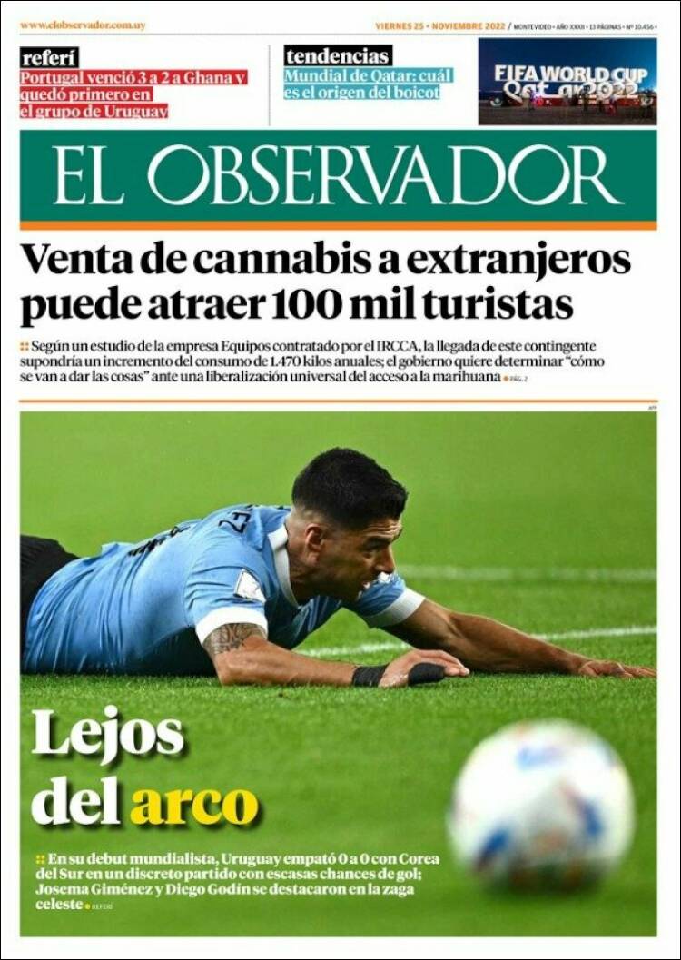 Portada de El Observador (Uruguay)