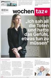 Portada de Die Tageszeitung (Alemania)