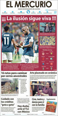 Portada de Diario El Mercurio (Ecuador)