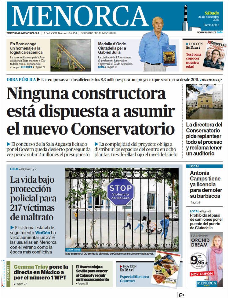 Portada de Menorca - Diario Insular (Spain)