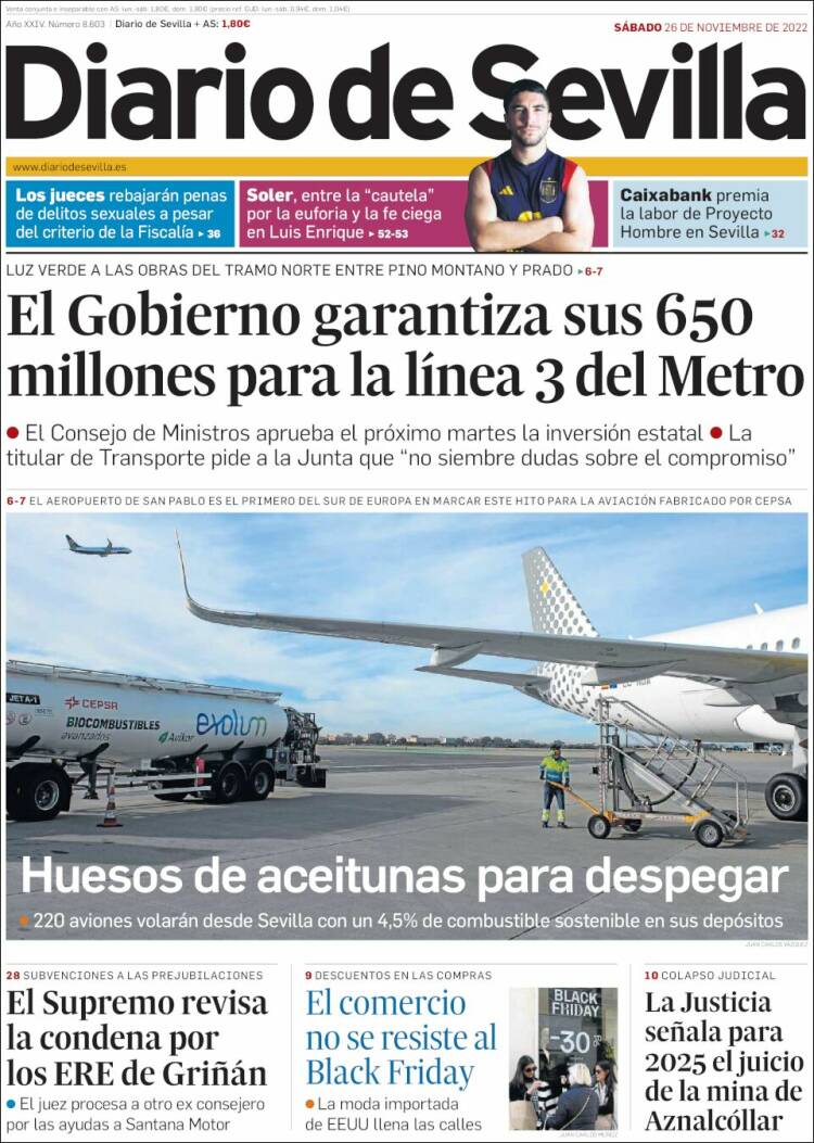 Portada de Diario de Sevilla (España)