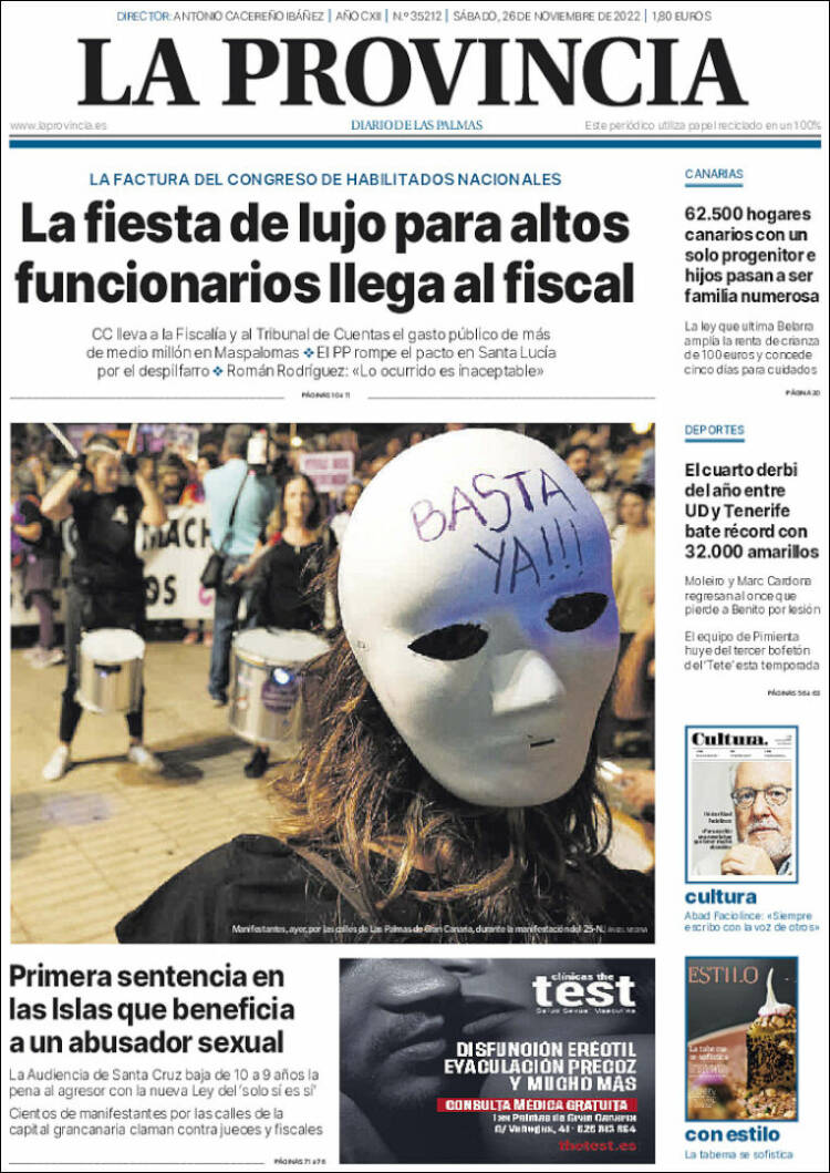 Portada de La Provincia (España)