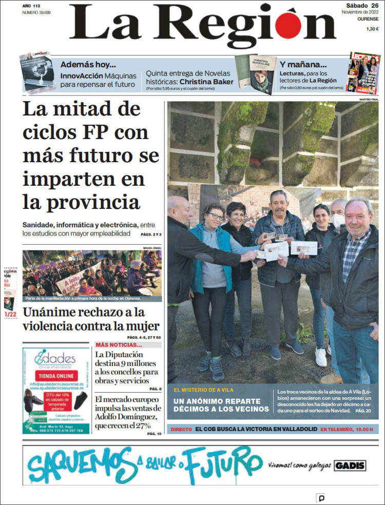 Portada de La Región de Ourense (Spain)