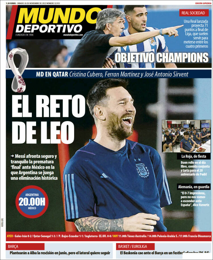 Portada de Mundo Deportivo Gipuzkoa (España)