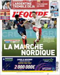 Portada de L'Equipe (Francia)