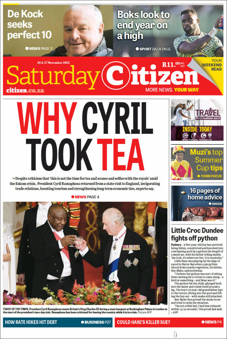 Portada de The Citizen (Afrique du Sud)