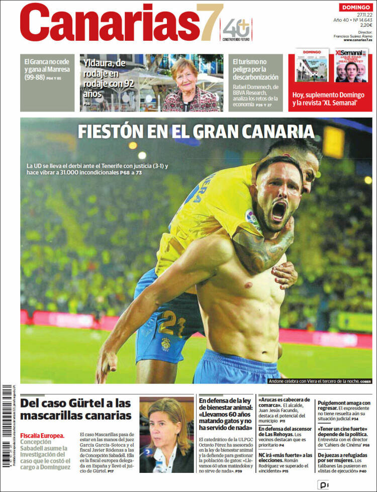 Portada de Canarias 7 (España)