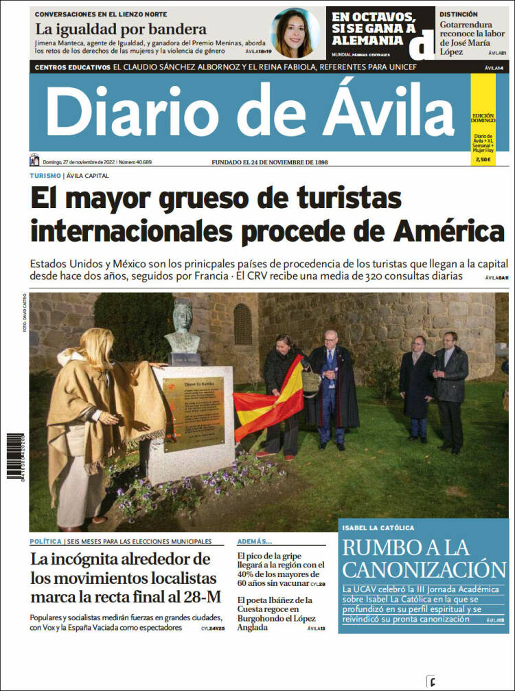 Portada de Diario de Ávila (Spain)