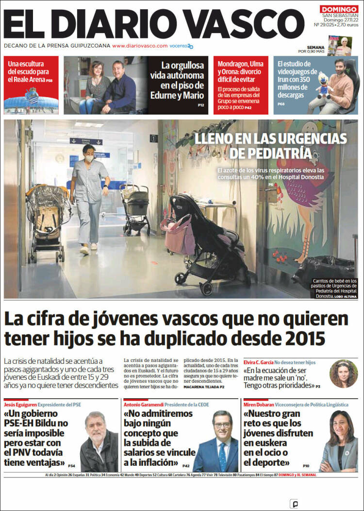 Portada de Diario Vasco (España)