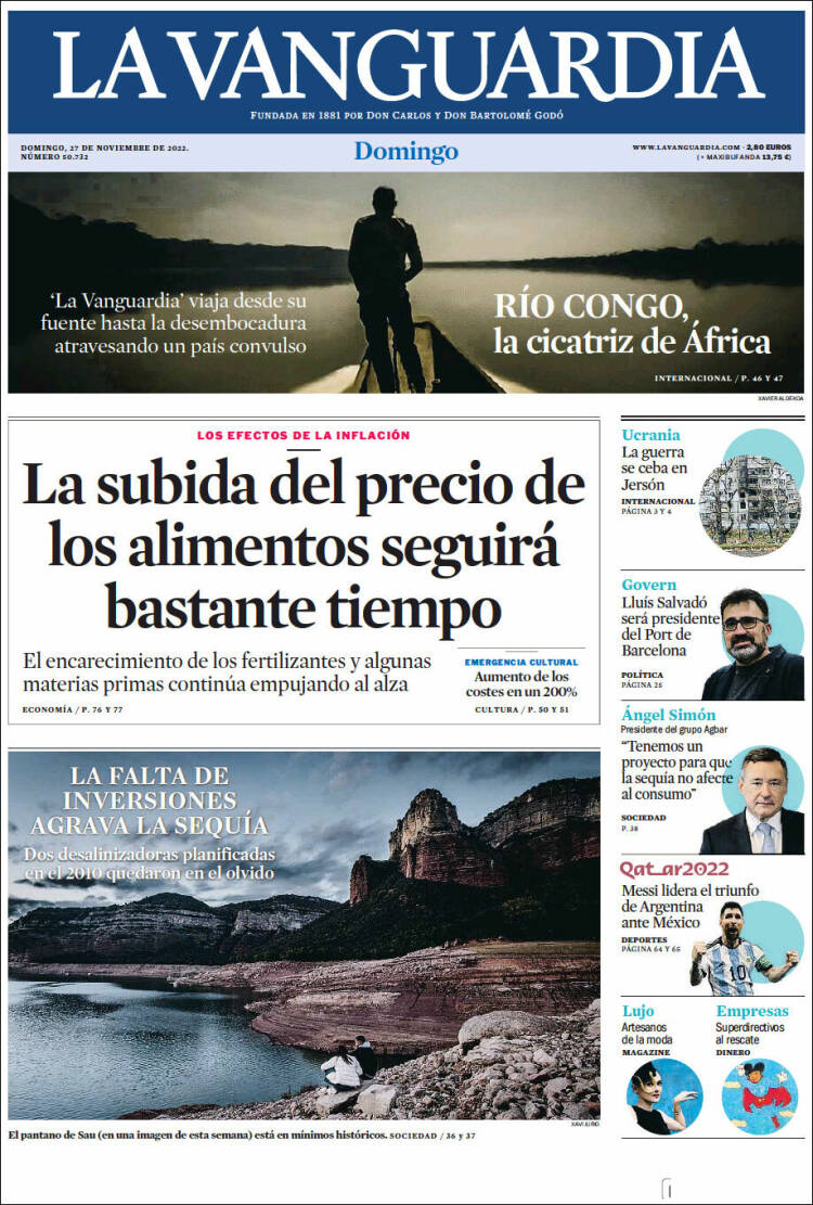 Portada de La Vanguardia (Spain)