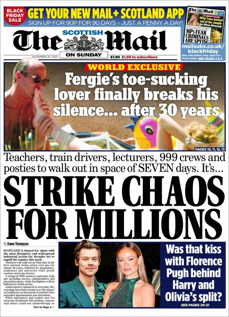 Portada de Daily Mail (Reino Unido)
