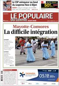 Portada de Le Populaire du Centre (Francia)