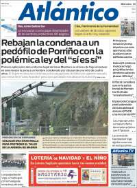 Portada de Atlántico Diario (España)