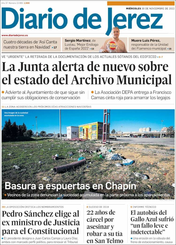 Portada de Diario de Jerez (España)