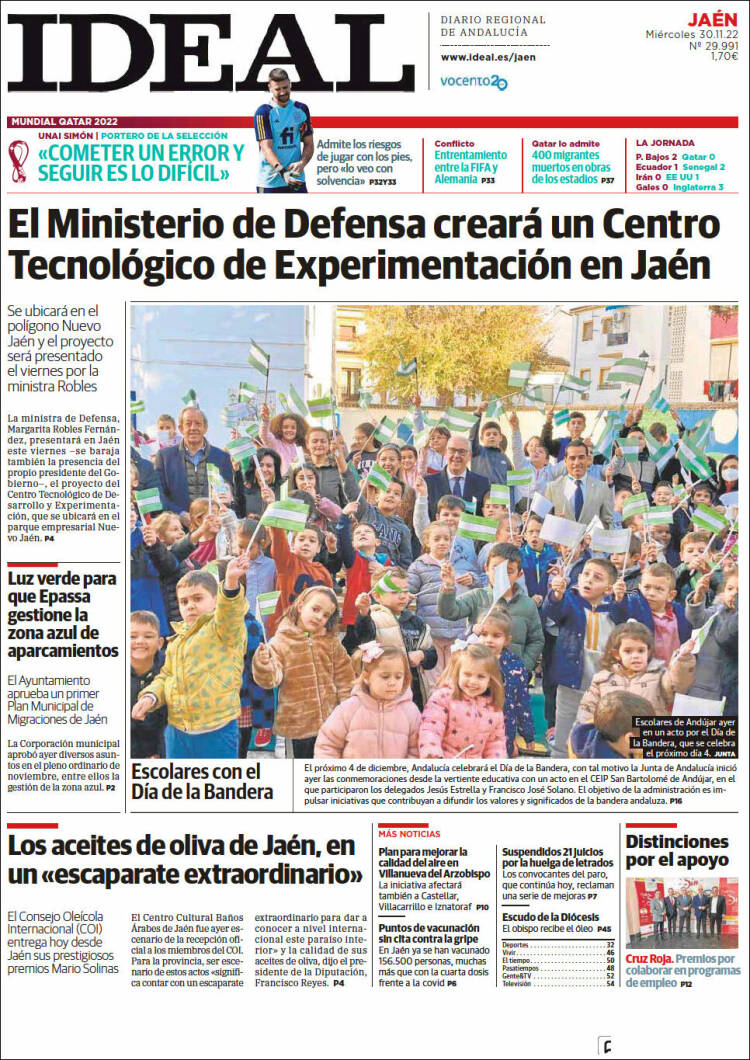 Portada de El Ideal de Jaén (España)