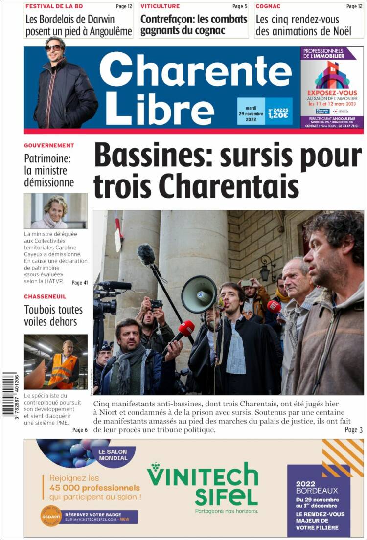 Portada de Charente Libre (Francia)