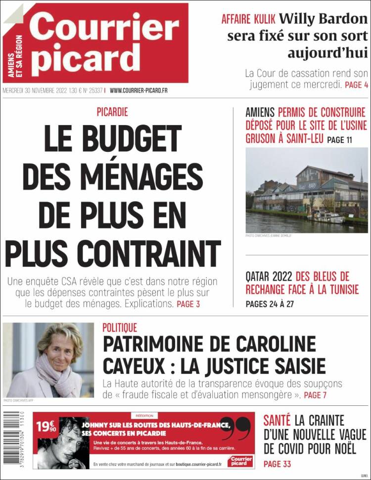 Portada de Courrier Picard (France)