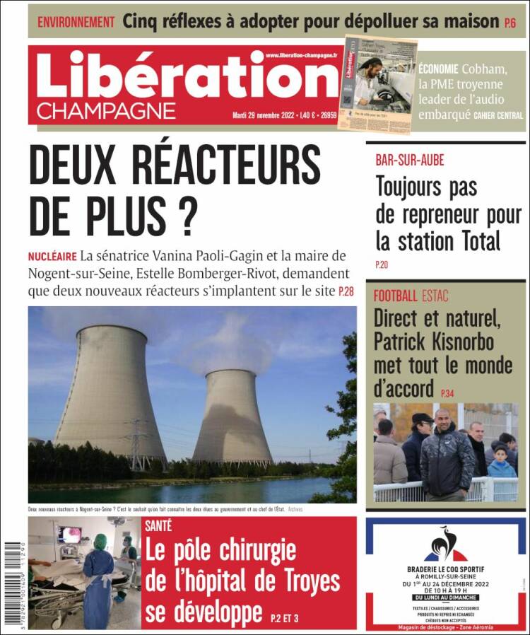 Portada de Libération Champagne (Francia)