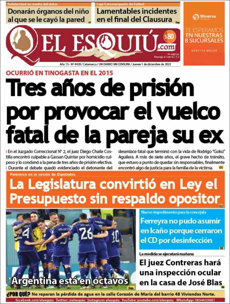 Portada de El Esquiu (Argentine)