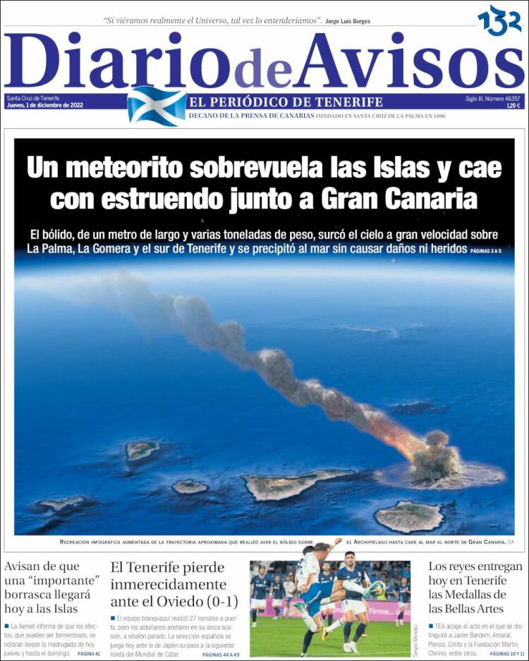 Portada de Diarios de Avisos (Spain)