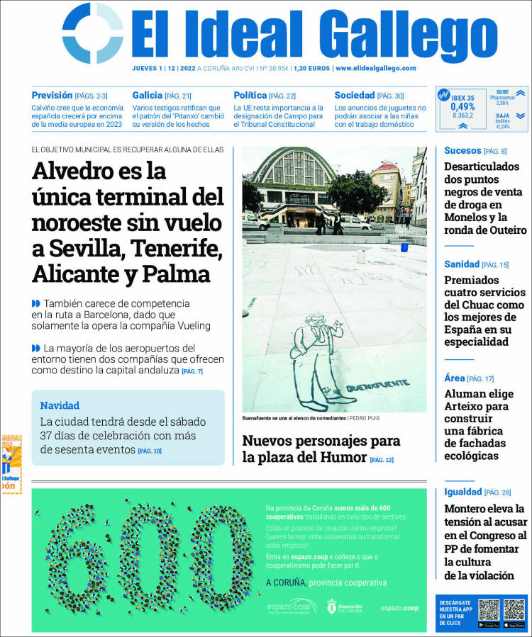 Portada de El Ideal Gallego (Spain)