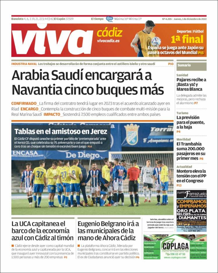 Portada de Información - Cadiz (Spain)