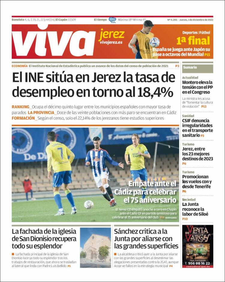 Portada de Información - Jerez (Spain)