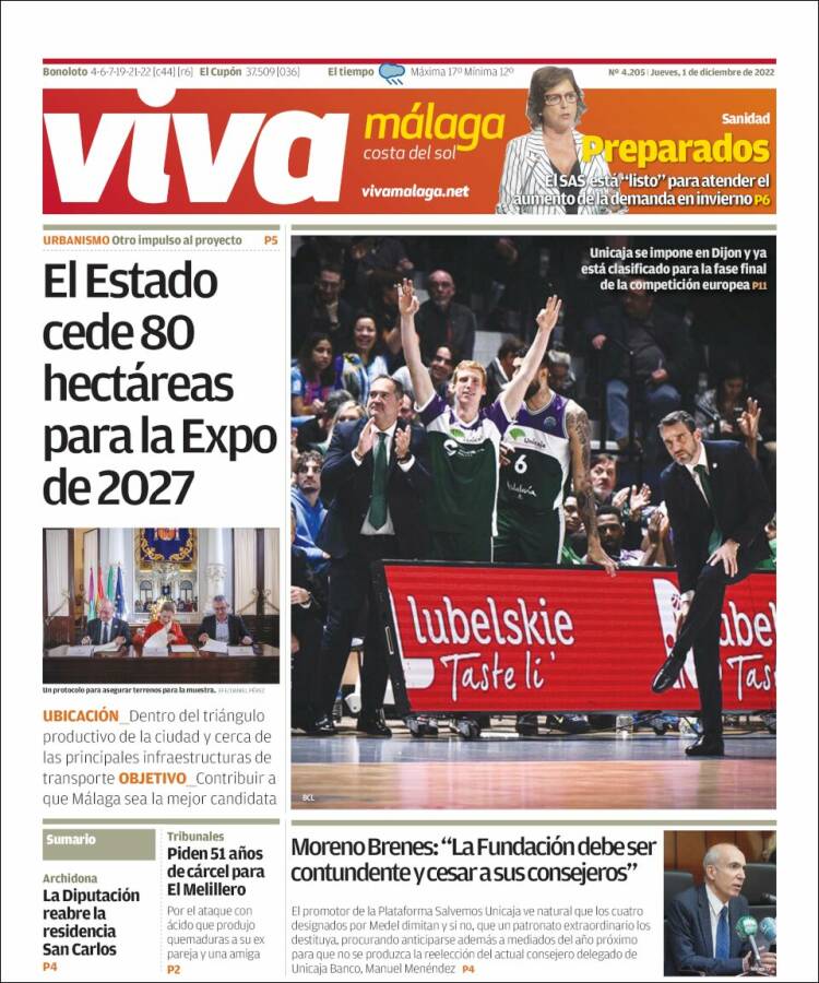 Portada de Viva Málaga (España)