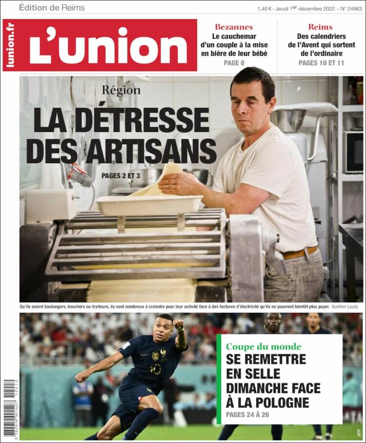 Portada de L'Union (Francia)